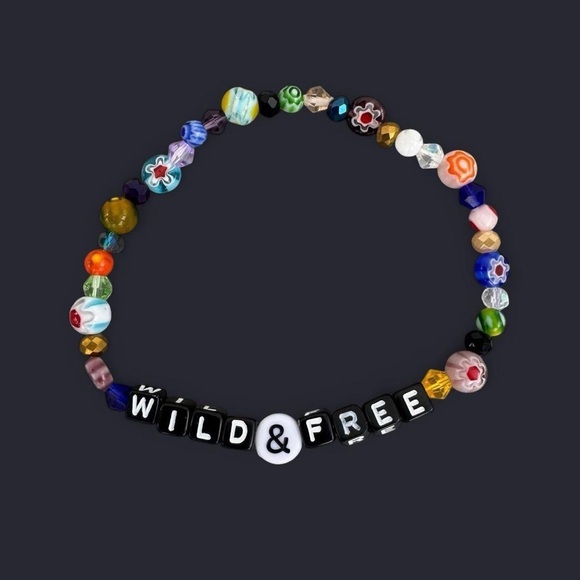 Glass Bead Word Bracelet - Picture 1 of 4